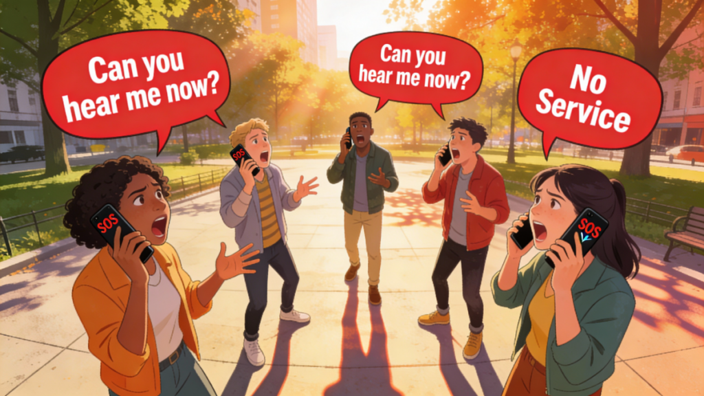 Digitl image of Verizon customers not receiving a signal.