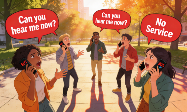 Digitl image of Verizon customers not receiving a signal.