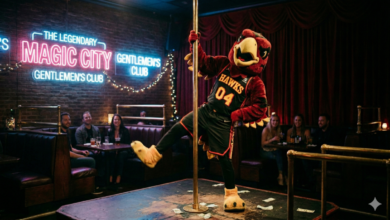 Hawks mascot in Magic City