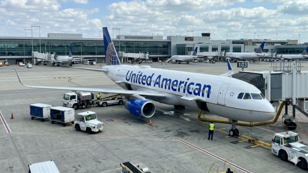 An AI creation of the propose merger between United and AA.