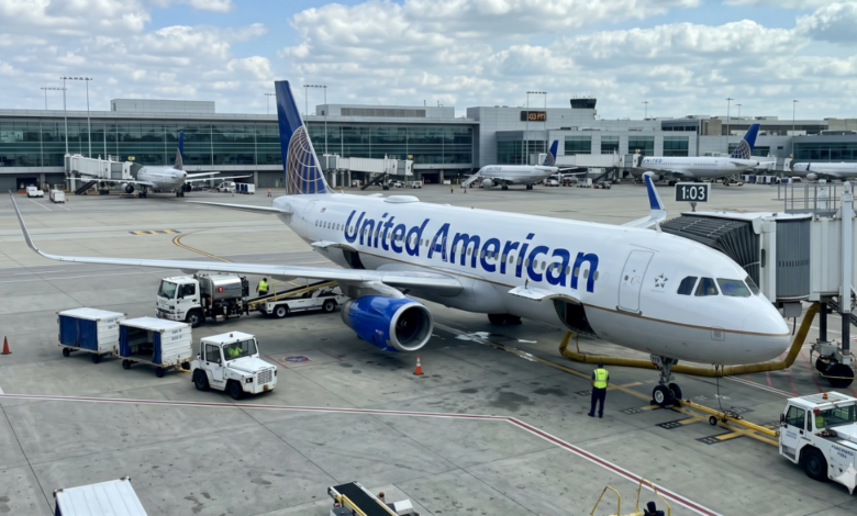 An AI creation of the propose merger between United and AA.