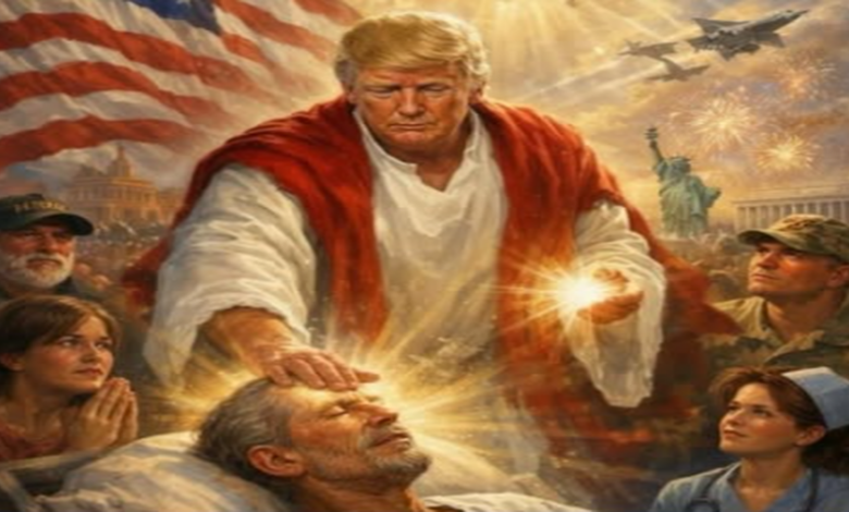 Trump AI image of Jesus