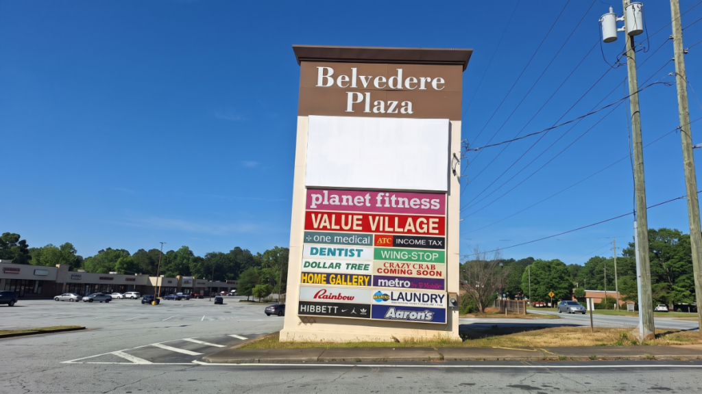 Belvedere Plaza Sign
