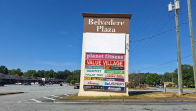 Belvedere Plaza Sign