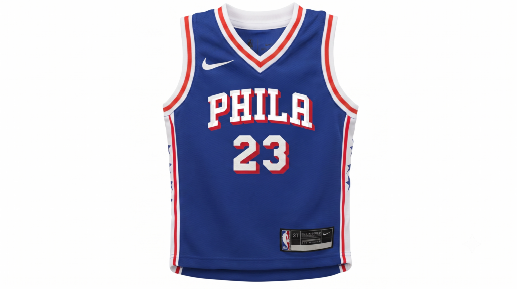 The new Lebron James 76ers jersey.