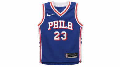 The new Lebron James 76ers jersey.