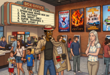 Bootz trying to sell bootlegs at the theater.