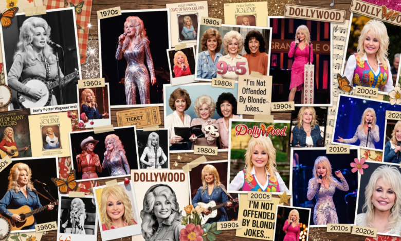 AI generated images of Dolly Parton over the years during her 60+ career.