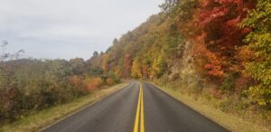Fall season on the Blue Ridge Parkway of Western North Carolina.